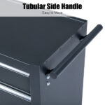 Single-bottom cabinet 4-draw, steel, black 330lb instrument cart, storage room - Image 7