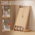L-shaped sisal cat scratching board (with hanging ball) - scratching, tapping, and pouncing, one base meets the three major instincts of cats - Image 2