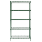 5-Layer Adjustable Display Rack Iron Household Shelf with Adjustable Feet 29.13*13.39*59.06in Forest Green - Image 2