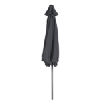 7.5FT Round Outdoor Patio Umbrella with Tilt Adjustment, Crank Lift System, 6 Iron Ribs & Iron Pole, Waterproof UV Protected Polyester Canopy, Gray - Image 4
