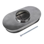 15" Oval Full Finned Polished Aluminum Air Cleaner Filter Fits for Chevy SBC 350 400 - Image 2
