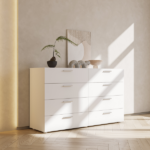 8-drawer particleboard cabinet with melamine finish 55.1*31.5*15.7in White =78230829 - Image 5