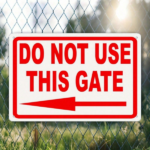 CIFbuy 1pc Do Not Use This Gate Metal Tin Sign, Sign, Safety Caution Rules Regulations Sign With Optional Directional Arrow, With Optional Directional Arrow, Unframed 8x12in This Gate MetikTok, This Gate MetikTok, Optional Directional Arrow Self-utckup Logiopin - Image 8