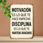 CIFbuy 1pc Spanish Motivational Metal Sign, Vintage Rustic Farmhouse Wall Decor, "Motivación Que Tienes, Disciplina Que Mantienes" Wall Decor, "Motivación Que Tienes, "Motivación Que Tienes, Disciplina Que Mantienes" Iron ikTok, ikTok, t Self-pickup Logiopics