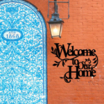CIFbuy Alluring Metal "Welcome To Our Home" Wall Sign: Charming Wall Decoration Pendant. The Inviting Welcome Sign Is a Delightful Part of Home Decor, Creati(TikTok/temu self-pickup orders) - Image 5