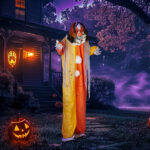 8.2ft Red eyed Clown Outdoor Halloween Decorations - Image 5