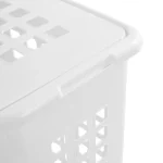 Laundry Hamper, Plastic, Jumbo Size with Lid and Carry Handles, White, Pack of 4 (Shipment from Walmart) - Image 4