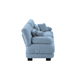 Cloud Couch 2 Seater Sofa for Living Room, Chenille 2 - Seat sofa with 2 Lumbar pillows and 2 throw pillows,Chenille Blue - Image 3