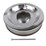 14" x 3" Half Finned Aluminum Air Cleaner With Recessed Base and Paper Element Polished - Image 5