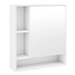 2 in 1 Mirrored Bathroom Wall Cabinet, Space-Saving Medicine Cabinet with Hidden Storage & Shelves - White - Image 3