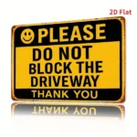 CIFbuy 2D Flat Printed Rectangular Aluminum Sign Keep Driveway Clear Theme Decorative Plaque for Home Entrance Parking Garage Mall Shop Lounge Farm 8x12 Inches (TikTok, temu pick-up service) - Image 2