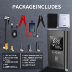 Portable Car Jump Starter with Air Compressor,150PSI Digital Tire Inflator,Car Battery Jump Starter (9.0 Gas/6.5L Diesel),Safe Clamps for Easy Use, Christmas Gift - Image 10
