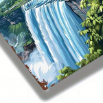 CIFbuy 1pc Niagara Falls Metal Sign 8x12 Inch, Rustic 2D Flat Iron Wall Art With Vibrant Waterfall & Greenery, Vintage Indoor Outdoor H TikTok, TikTok, h Vibrant Waterfall & Greenery Self-pickup Logiopics - Image 5