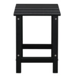 36*36*47cm Single Layer Square HDPE Side Table Black - Image 5
