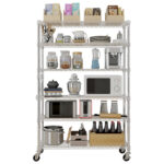 6-Tier disassembly and free assembly NSF-Certified Steel Wire Shelving with Wheels - Image 25