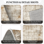 Three-piece kitchen rug set, non-slip and washable, abstract pattern kitchen hallway rug, soft and comfortable, suitable for sinks, floors, entrances, hallways and bathrooms. - Image 5