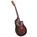 Don’t sell on Amazon 41 inch Full-Size Cutaway Acoustic-Electric Guitar Grape Voice Hole Spruce Top Round Back Sunset Red - Image 8