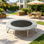 Green 12' Trampoline Replacement Mat – 72 V-Hooks, Fits 5.5" Springs, for Backyard Old Trampoline Surface Upgrade (Spring & Frame not Included)