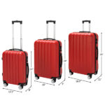 3-in-1 Multifunctional Large Capacity Traveling Storage Suitcase Luggage Set Red - Image 4
