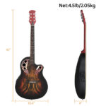 Don’t sell on Amazon 41 inch Full-Size Cutaway Acoustic-Electric Guitar Grape Voice Hole Spruce Top Round Back Sunset Color - Image 16