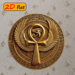 CIFbuy Ancient Egyptian Wall Decor Eye Of Horus & Ankh Metal Plaque, 7.87" Round Aluminum Sign With Hieroglyphics, Vintage Spiritual Ar TikTok, TikTok, Self-pickup Logiopics - Image 5