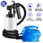 800ML Paint Spray Painter 650W Paint Sprayer Machine 800ML/Min Output HVLP Oil Primer Water Sprayer w/ 3 Spraying Patterns Motor Strap Detachable Container - Image 3