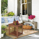 Square Wood Side Table Carbonized Color - Image 12