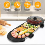 Dual-Electric 2 in 1 Hot Pot & Grill Combo, 2200W Rapid-Heat Indoor , 3.7 QT Non-Stick Hotpot Separate Temp Control , Apartment-Friendly Party Cooker - Image 3