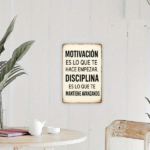 CIFbuy 1pc Spanish Motivational Metal Sign, Vintage Rustic Farmhouse Wall Decor, "Motivación Que Tienes, Disciplina Que Mantienes" Wall Decor, "Motivación Que Tienes, "Motivación Que Tienes, Disciplina Que Mantienes" Iron ikTok, ikTok, t Self-pickup Logiopics - Image 4
