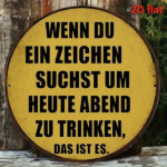 CIFbuy 1pc 8x8 Inch Round French Aluminum Sign, Vintage Drinking Bar Decor Plaque, German Language Metal Wall Art For Kitchen Restauran TikTok, TikTok, Self-pickup Logiopics