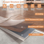 48-Pack Wood Look Vinyl Plank Flooring, 36 Sq.Ft Waterproof PVC Floor Tiles for Home - Image 8