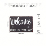 CIFbuy 1pc Welcome Please Use Front Door Metal Sign, 8x12in Unframed Rustic Wall Art Directional Plaque, For Entryway Porch Side Door Dec FrontikTok, FrontikTok, onal Plaque Self-n ckup LogiopDect - Image 2