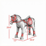 Kids Ride on Horse Toy Age 3-8 – Press to Neigh, Equipped with Saddle & Stirrups - Image 3
