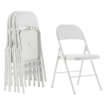 Same Code 71155989 6pcs Elegant Foldable Iron & PVC Chairs for Convention & Exhibition White - Image 11