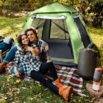 240*240*150cm Spring Quick Open Four-Person Family Tent Camping Tent Green - Image 22