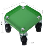 Snowmobile Dolly Heavy Duty Carries up to 1500lbs V-Slide with 2.5" Swivel Casters Rubber Pad Protecting Skis and 2 Pairs of Heavy Duty Straps Firmly Attaching on Skis, GREEN COLOR - Image 12