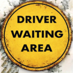 CIFbuy 1pc Vintage Driver Waiting Area Sign 8x8in, "" Driver Waiting Area, Area Sign 8x8in 2D Flat Round Decorative Plaque TikTok, Temu Self-pickup Logiaqics - Image 2