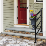 [Same Code 66442124 66442124]Handrails for Outdoor Steps, Wrought Iron Handrail Fits 1 or 3 Steps, Transitional Handrail with Installation Kit, Black - Image 10