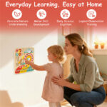 Montessori Wooden Time Learning Clock for Kids 3+, All-in-One Calendar Season Weather Educational Toy - Image 9