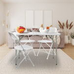 4ft Foldable Lift Patio Plastic Table White SAME AS 21616655 - Image 33