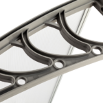 Same Code 26750828 HT-100 x 80 Household Application Door & Window Rain Cover Eaves Canopy White & Gray Bracket - Image 13
