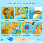 Inflatable castle for children with inflator 450W, slide, jump area, climbing wall, 395 x 350 x 260 cm - Image 10