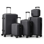 Non-TSA customs lock 5-in-1 PP trolley case, 12in, 16in, 20in, 24in, 28in, PP, dark gray - Image 18