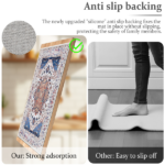 Boho Kitchen Rug Sets 4 Piece with Runner Non Slip Kitchen Rugs and Mats Washable Kitchen Mats for Floor Thick Kitchen Floor Mat Carpet Runner Rugs for Hallway Laundry Holiday Decor - Image 2