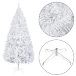 7FT Iron Leg White Christmas Tree with 950 Branches - Image 11
