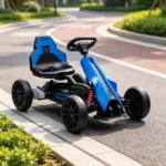 Blue 12V Electric Go Kart – Kids Ride On Toy with EVA Tires, for Backyard Outdoor Play, 2 Speeds, Adjustable Seat, 3-8 Years - Image 7