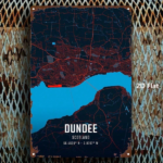 CIFbuy 1pc Dundee City Map Metal Sign 8x12 Inch Rustic Iron Wall Art, 2D Flat Nostalgic Decor For Home Bar Garage Club Restaurant Café TikTok, TikTok, Self-pickup Logiopics - Image 3
