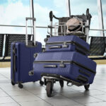 PP Trolley Case 20in 24in 28in 3PCS Suitcase Set Navy Blue - Image 17