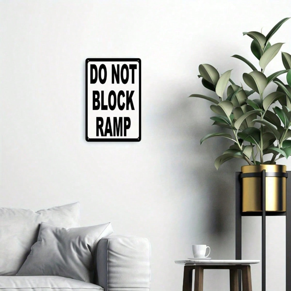 CIFbuy 1pc Do Not Block Ramp Tin Sign, Vintage Metal Plate, Waterproof Rustproof Unframed Wall Art, Wall Art, Indoor Outdoor Home Decor Ramp Tin SiikTok, Ramp Tin SiikTok, ramed Wall Art Self-alckup Logiopor