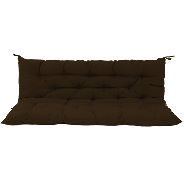 Outdoor Swing Cushions 70 Inch, Waterproof 4" Thick Porch Swing Cushion Replacement with Backrest and Ties, Comfortable 2-3 Seat Pation Swing Pad for Backyard, Garden, Lawn, Outdoor Furniture coffee